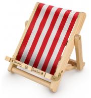 Stalak za knjige, čitač i tablet Deckchair Bookchair Medium Stripy Red